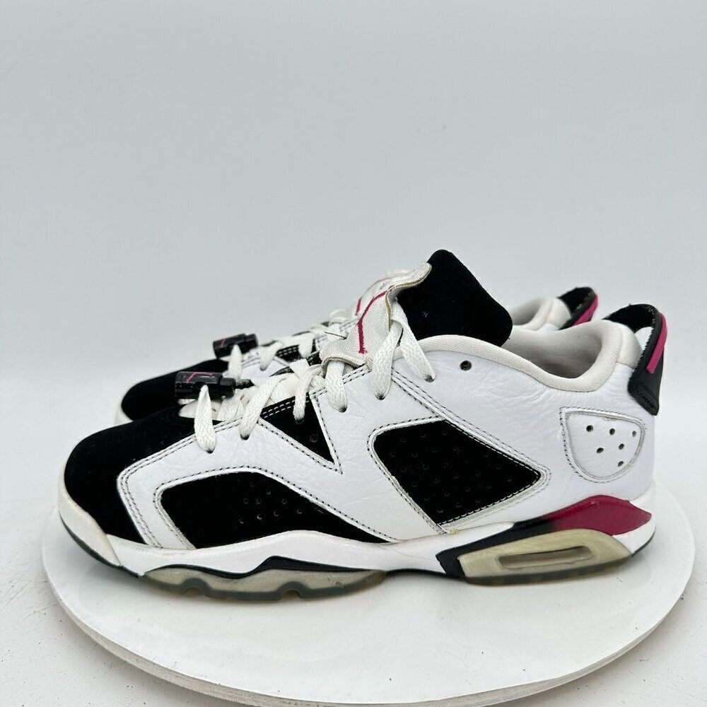 Nike Air Jordan 6 Low Youth Sz 7Y Women 8.5 768878-107 Black White Fuchsia Shoes